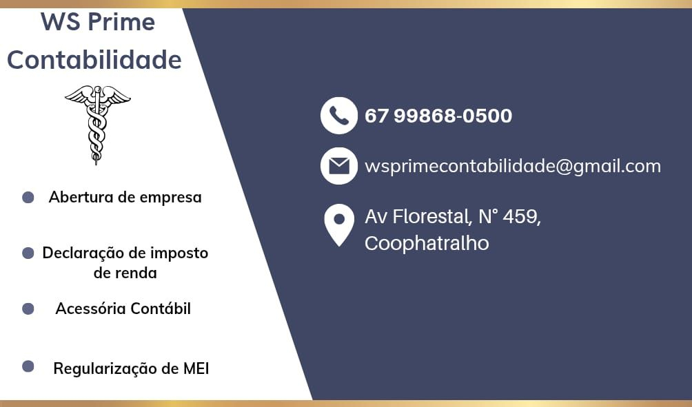 Foto da capa de WS Prime Contabilidade | Contador | Campo Grande MS